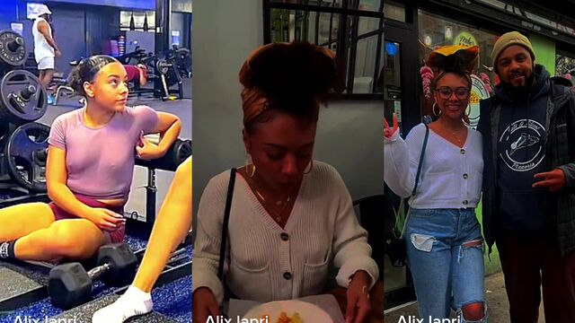 Alix Lapri tries on see-through outfits and teases her nipples