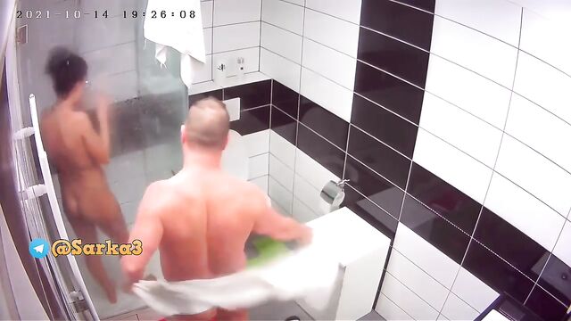A hot shower and soap suds turn into something much hotter