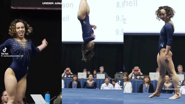 The beautiful gymnastic girl Katelyn has a great body and dances beautifully