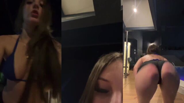 A sensual loirinha shaking her ass to the funk beat