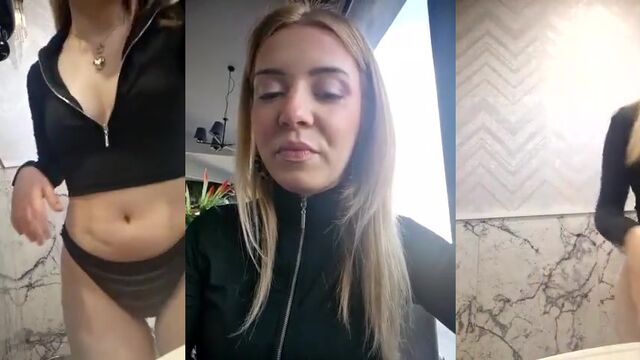 Turkish babe Yaprak Mercic masturbates on camera with dildo