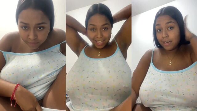 Hot live show with a big ass Mexican beauty