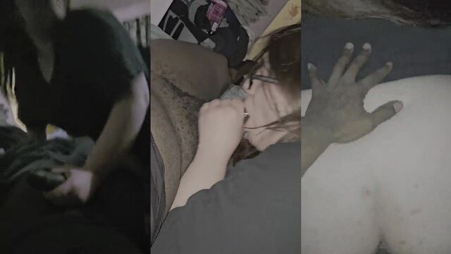 Thick white girl enjoys riding BBC and gets covered in cum
