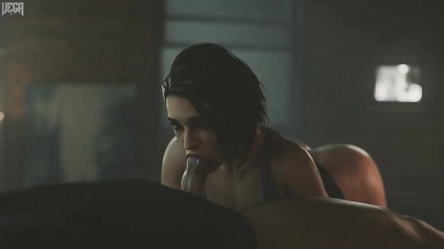 Jill Valentine's sexy animation showcases her perfect body and captivating moves