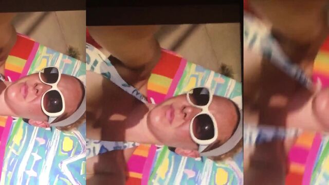 A super beautiful bikini try on ends with a super nice cumshot