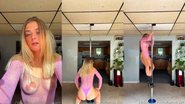A gorgeous young woman with a stunning face and ass masturbates on camera