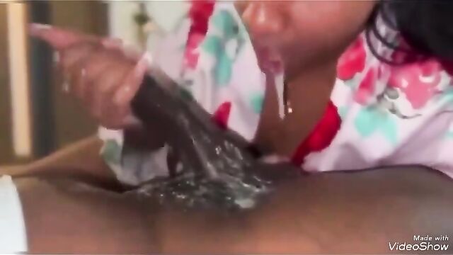 I suck BBC like a throat goat and get rewarded with a huge load