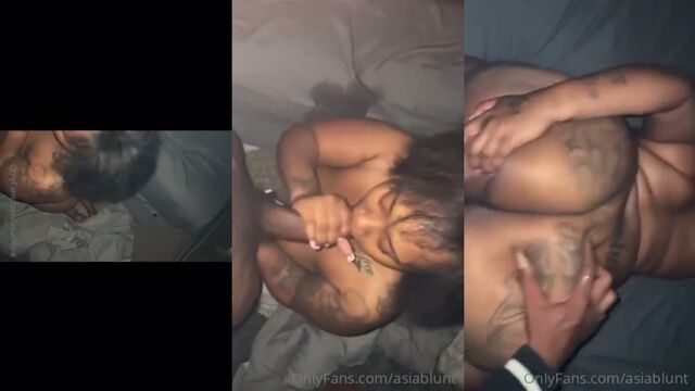 Big booty ebony taking backshots Ass is sooo thick !