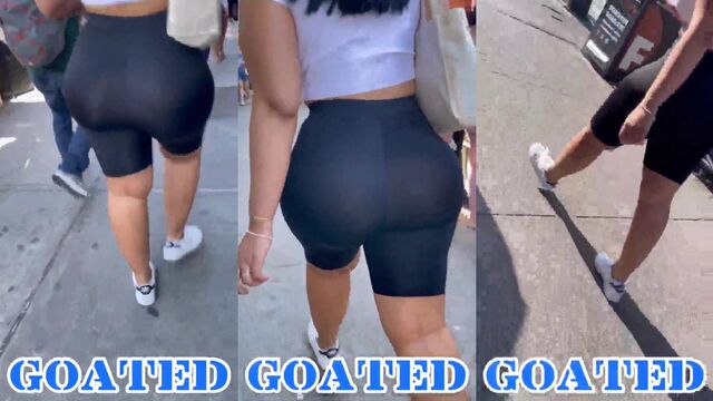Voyeur caught fat ass on cam while following on the streets
