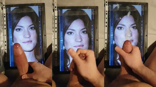 Jennifer Carpenter receives a cum tribute after intense action