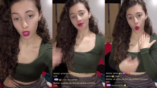 Voyeur caught a saia magrinha puttinginha in action on BigO