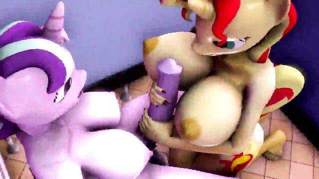 Furry futa fucks her ass with a huge cock in a hot scene