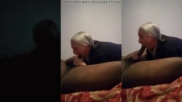 Black guy fucks his granny with a big cock in doggystyle