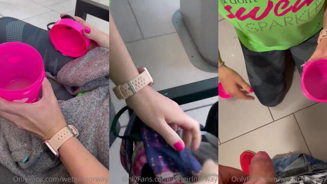A beautiful woman drinks the cum of 9 guys in a hot Bukkake