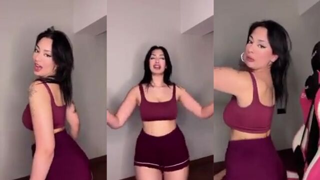 A super hot Turkish babe shows her best twerk dance on a webcam