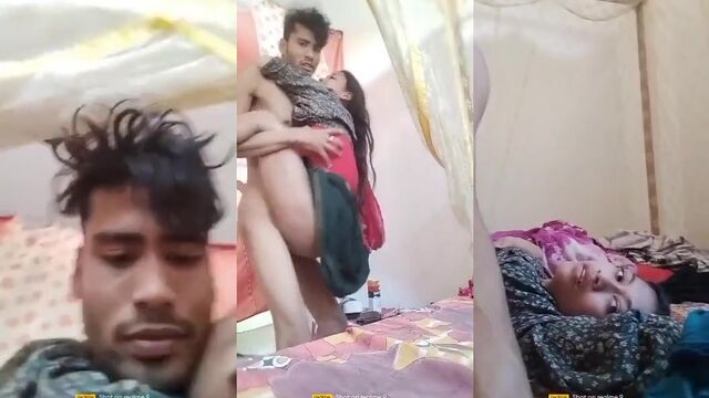 A hot Punjabi bhabhi is getting fucked hard by her dewar in Hindi