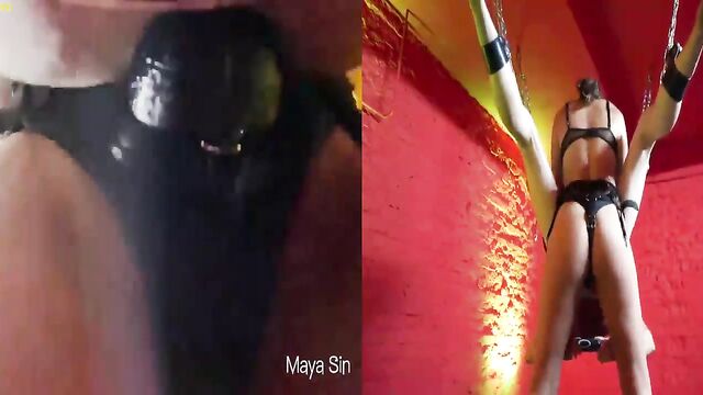 Femboy gets his ass pegged by a sexy Latina mistress