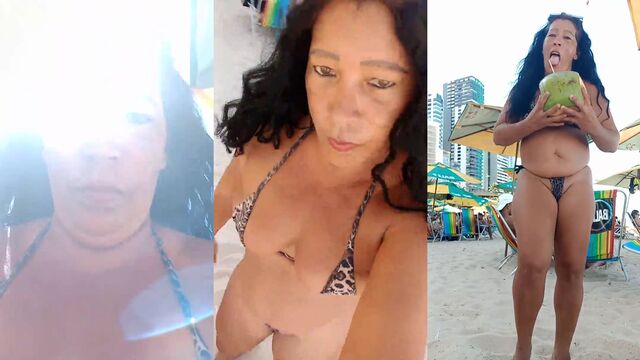 Hot MILF Dinha Maluquinha shows her big ass on YouTube