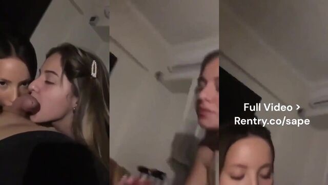 Two young girls with cute faces but very experienced in sex