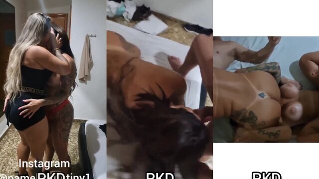 Hot Brazilian lesbian action with huge boobs and pussy