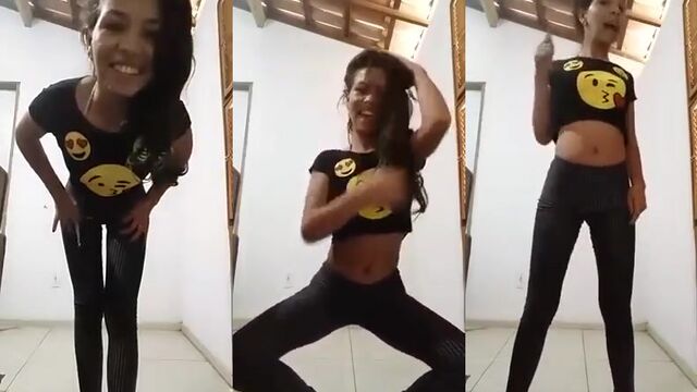 A super cute girl is twerking her ass to show you how sexy she is