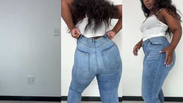 Black BBW shakes big ass in sexy dress and twerks