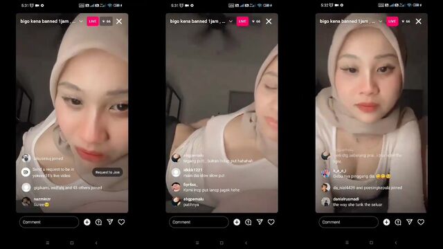 Hijab girl squirted and cum on her tits after being fingered by her husband