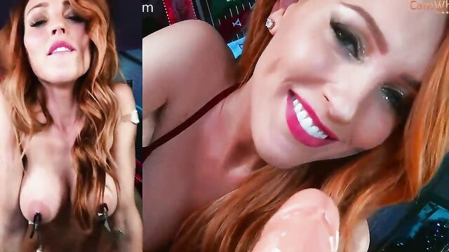 Redhead MILF Jenny Blighe rides passionately in steamy PMV action