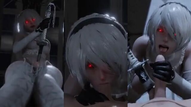 2B gets her tits job done in this hot 3D scene