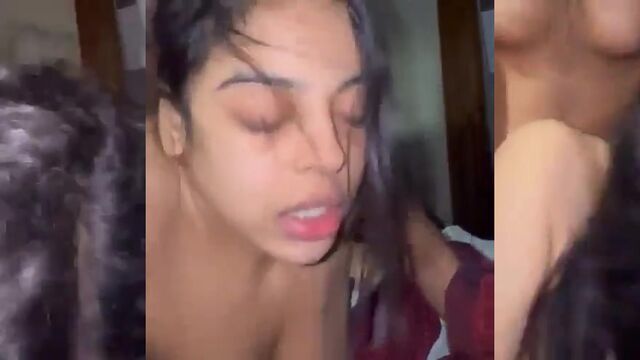 Hot Indian aunty enjoys sex with a young guy on cam