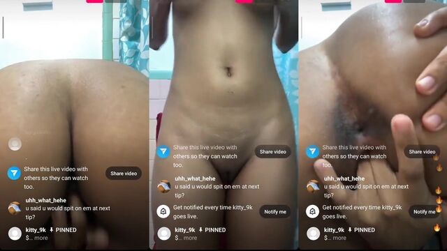 A small girl twerks and dances naked on the camera
