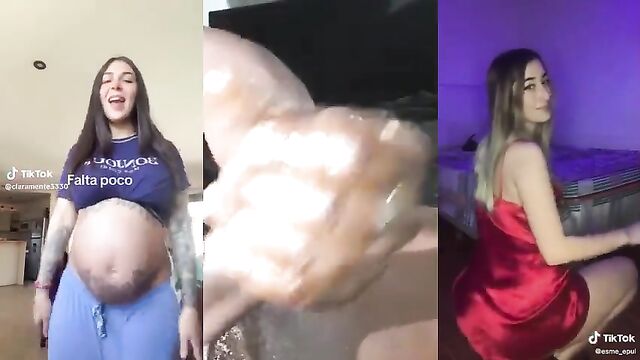 Hot Brazilian ass shaking to funk music in split screen