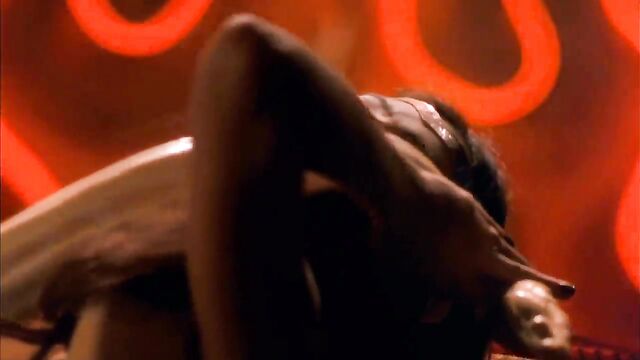 Latina actress Salma Hayek performs a sexy dance with passion