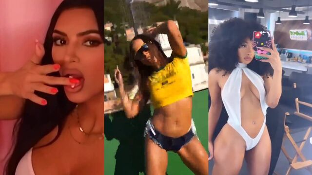A bunch of famous actresses are having fun with some young guys