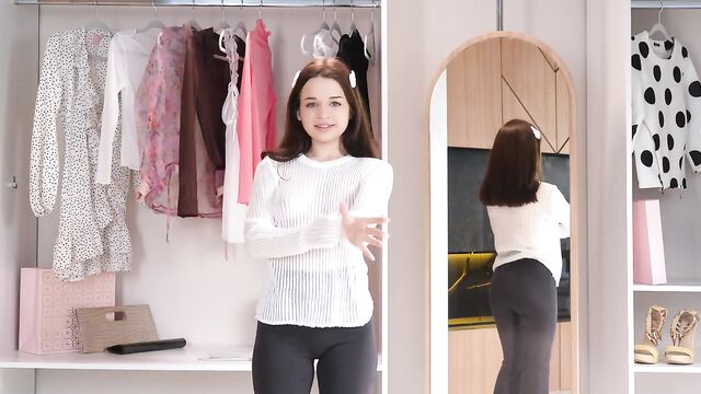 Petite Olya gets rewarded for good behavior by her owner