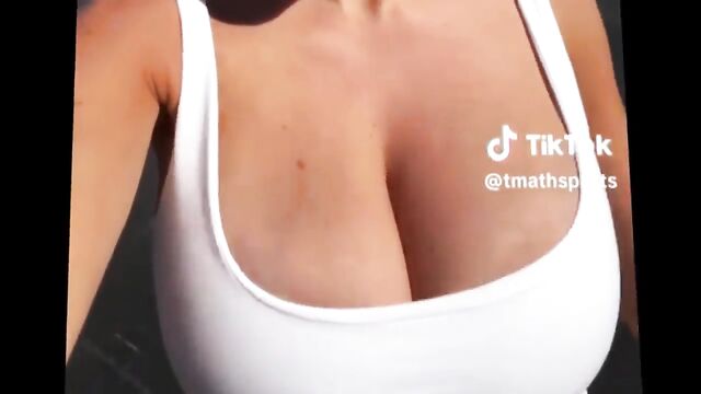 Hot jiggling boobs action with Taylor Mathis in a tank top