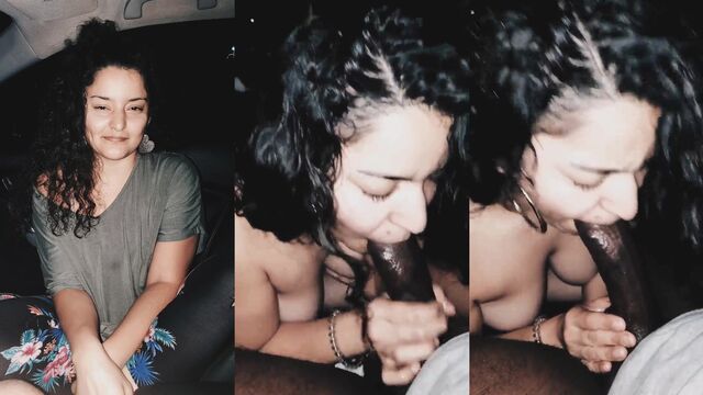 Latina beauty gives an amazing blowjob to her BBC lover