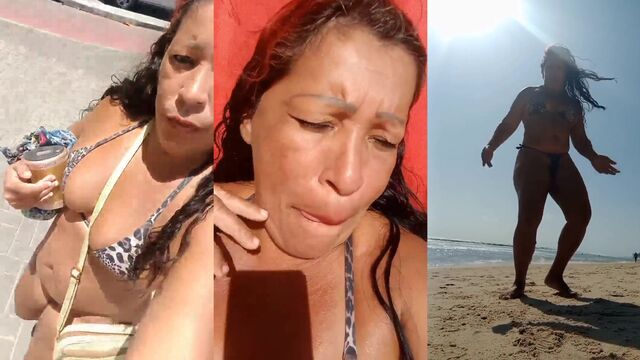 Barefoot beauty Dinha tries on tiny bikinis and lingerie on YouTube
