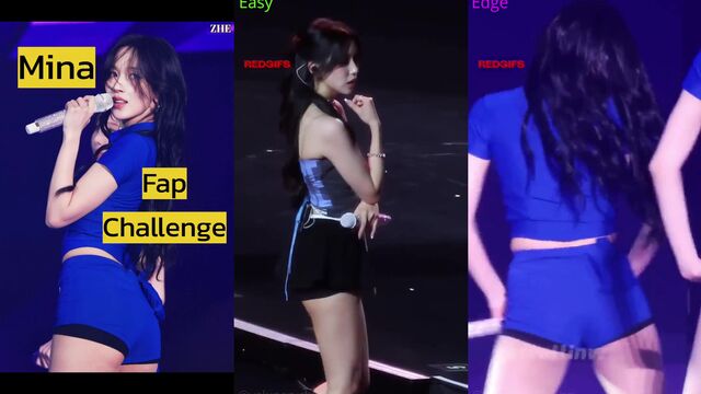 Kpop fap challenge with hot Korean girl Mina, twice the pleasure