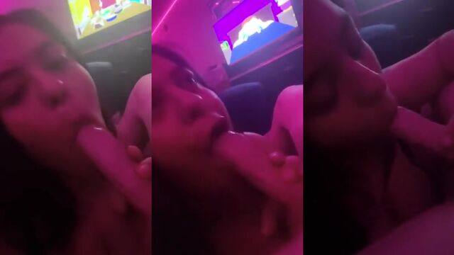 Sloppy wet blowjob from a hot Latina chick