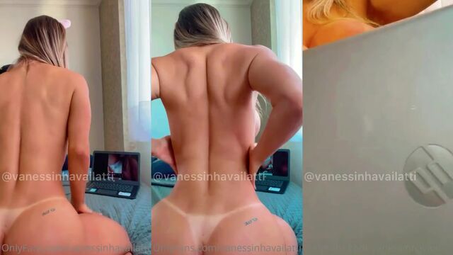 Sexy Vanessa Vailatti shows her body in lingerie and twerks naked