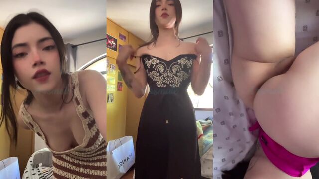 A guy with a huge dick cums on the shaved pussy of a Filipino beauty