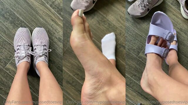 Footjob cum shot compilation with intense toe action and sole play