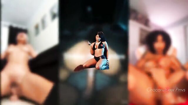 Tranny shower fuck mashup with plus size action
