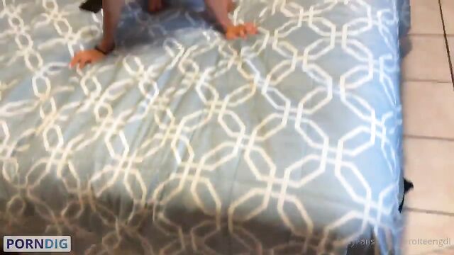 Skinny Mexican teen Karol Smith has an intense anal sex session