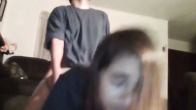 A step sister gets creampied by her brother in this hot scene